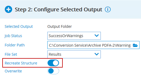 Recreate folders option