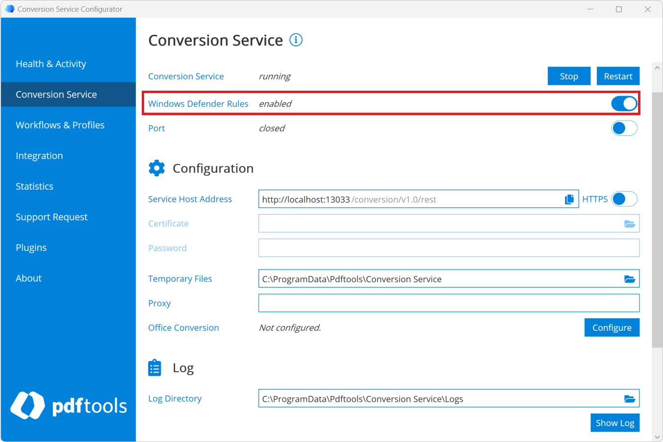 Windows Defender in Configurator