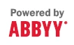 Logo stating 'Powered by ABBYY' as the Pdftools OCR Service uses the ABBYY FineReader.