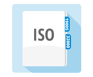 Pictogramme Connaissance de PDF et PDF/A, normes ISO